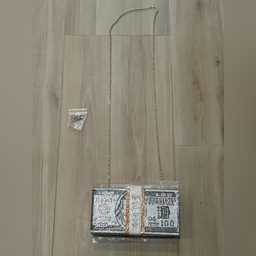Rhinestone Money Clutch-NWT - Picture 5 of 9